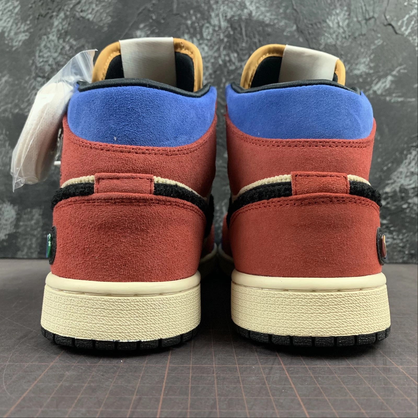 Air Jordan 1 Mid Fearless Blue-Red-Black CU2805-100 Ortholite insole Daily Gear