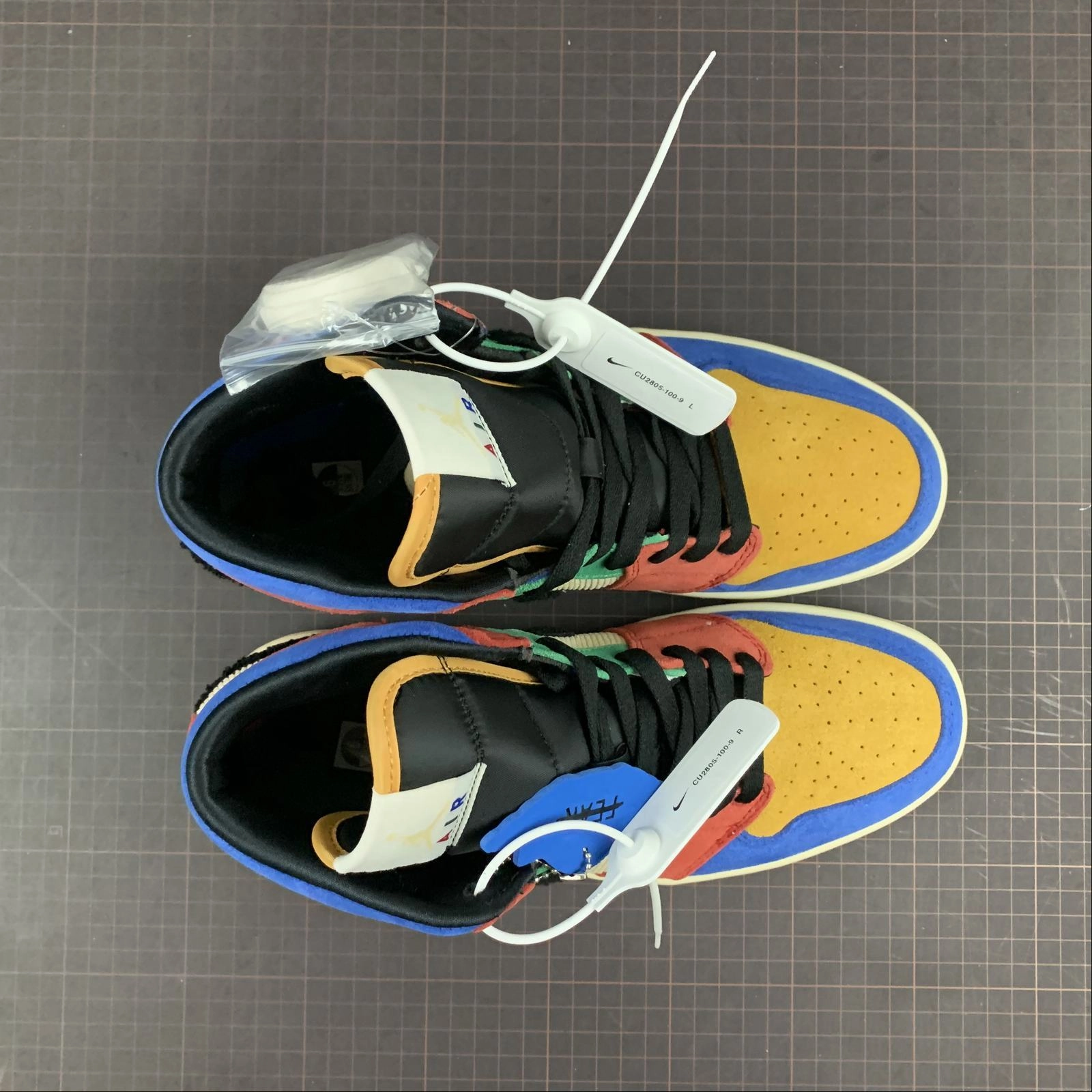 Air Jordan 1 Mid Fearless Blue-Red-Black CU2805-100 Water Resistant