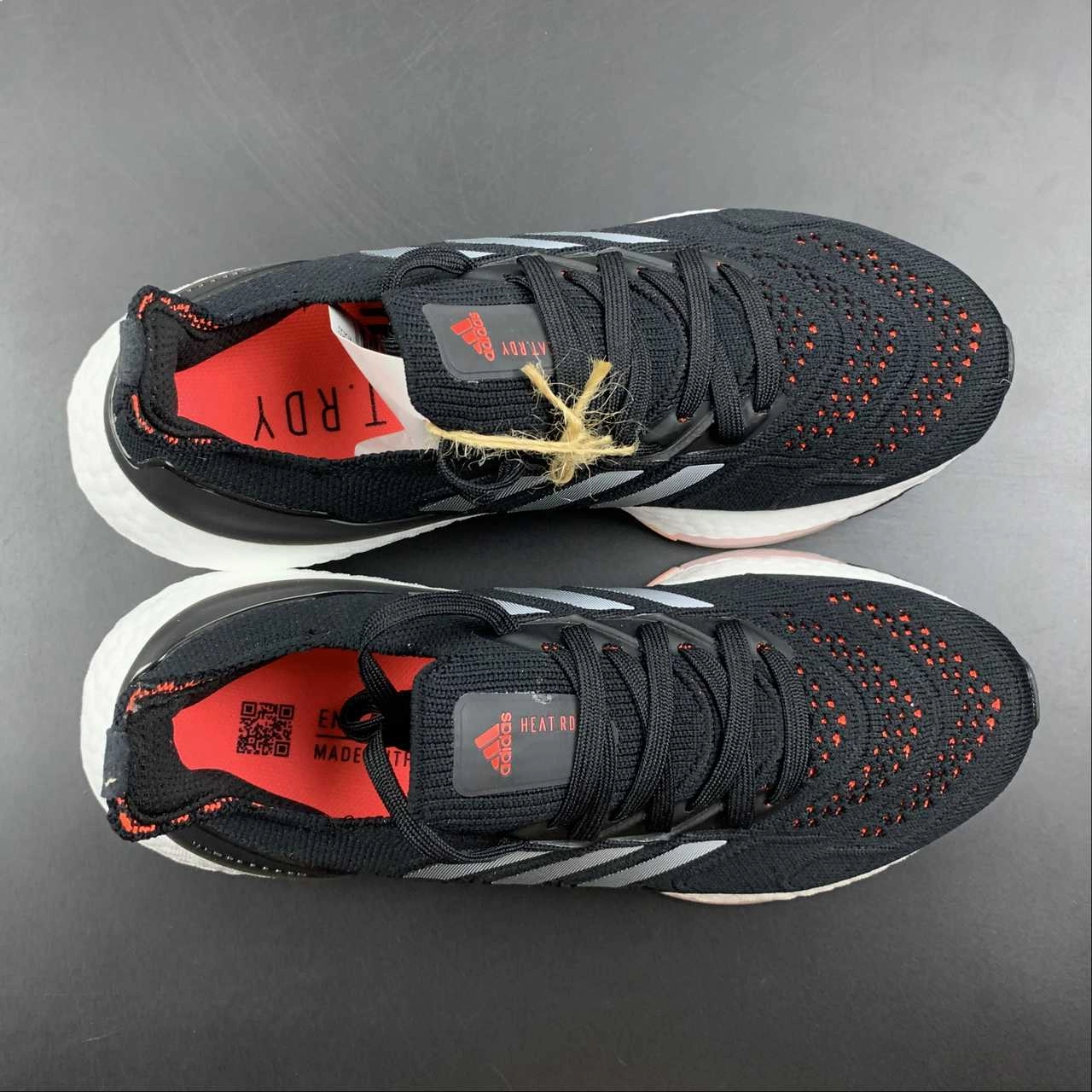 Adidas UltraBoost 22 Heat.Rdy Black Orange White H01174 Outdoor Day Weekend Walk