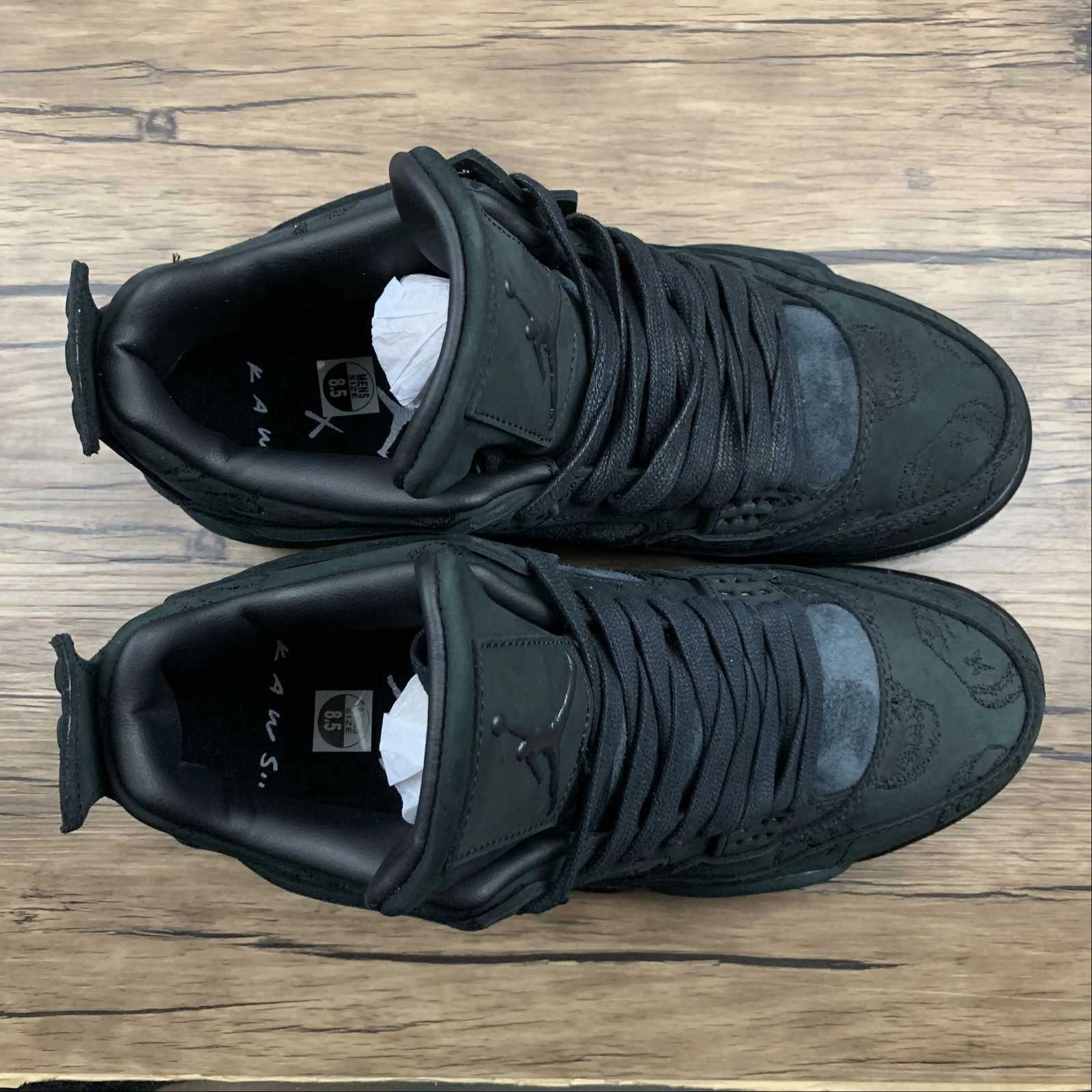 Kaws x Air Jordan 4 Retro Black 930155-001 Impact Dispersing Design