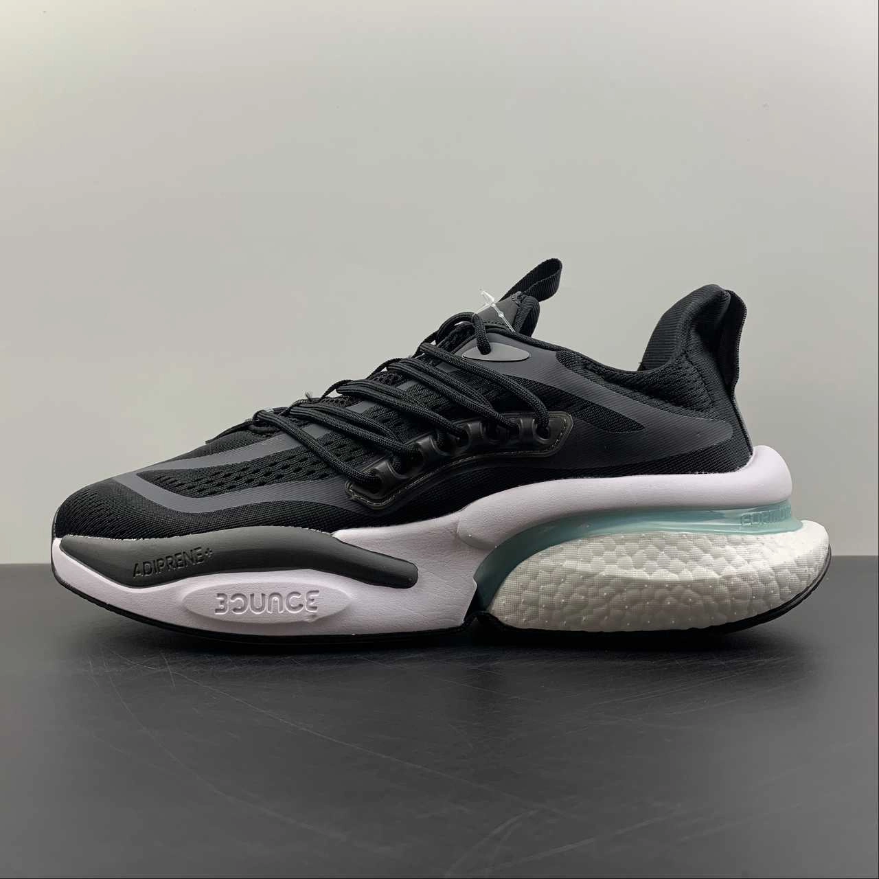 muted colors Adidas AlphaBoost V1 Grey Three Core Black Magic Grey HP2758