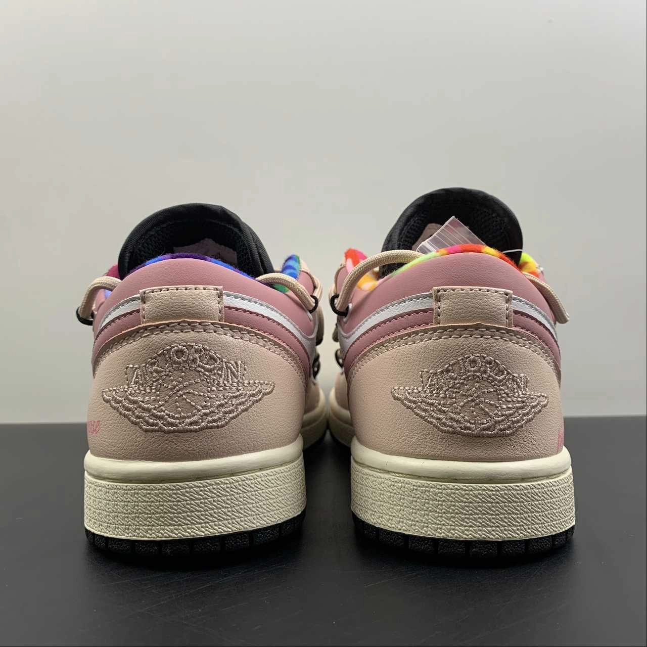 ToeProtection Air Jordan 1 Low SE ??Pink Rose?? Black White Onix-White Sail DQ8421-001