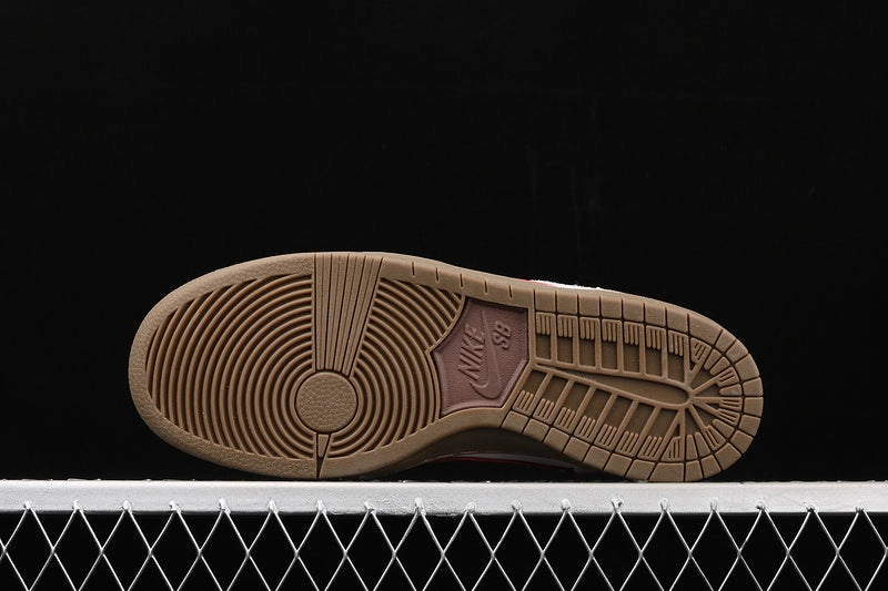 Abrasion Resistant Reinforcement Comfortable Sole Dunk High Premium SB White Grey Red 305050-206