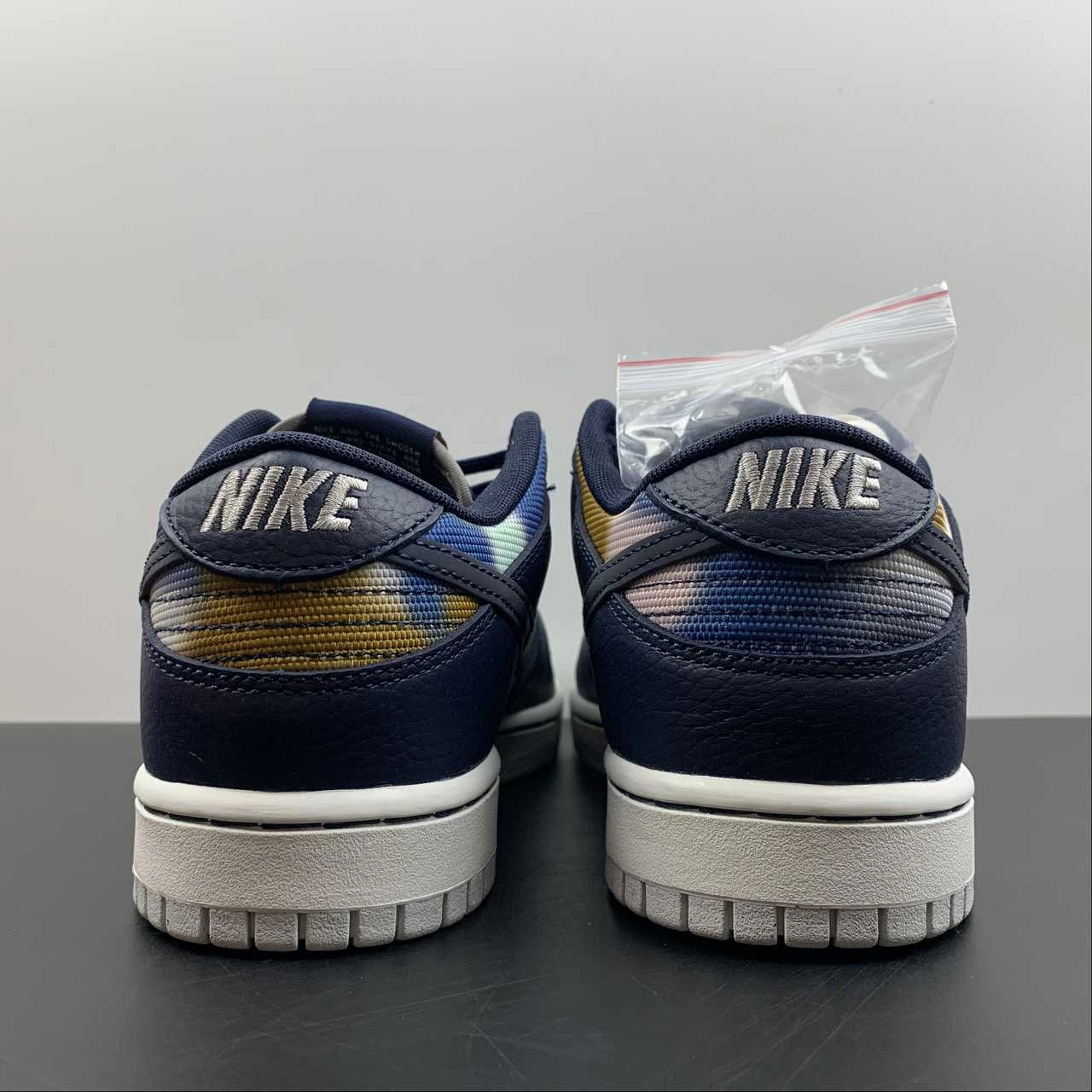 SB Dunk Low Graffiti Navy White DM0108-400 AntiSlip Wireless Lacing Tech