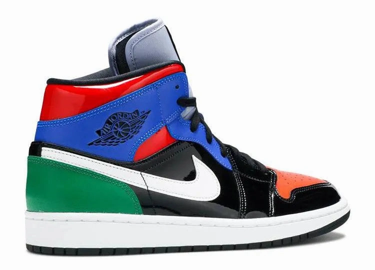 Air Jordan 1 Mid Multi Patent (W) Mesh Upper No Lace