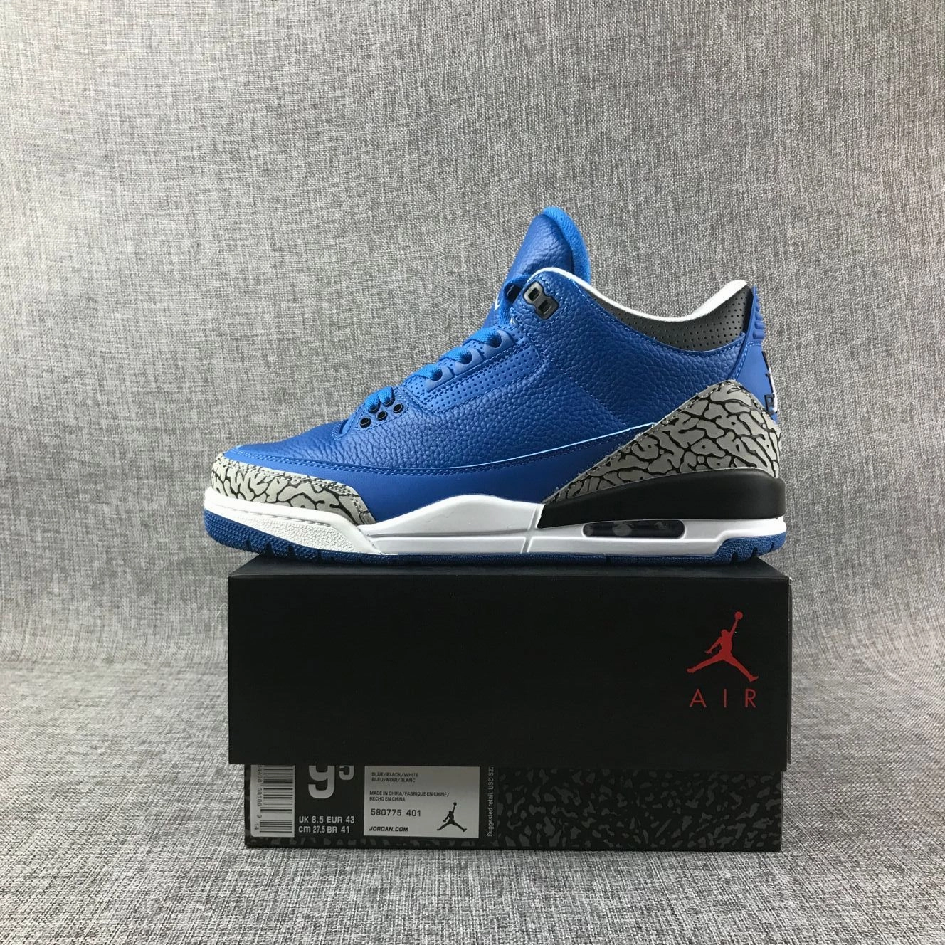 Air Jordan 3 Retro Grateful DJ Khaled Royal Blue 580775-401 Heat Hike