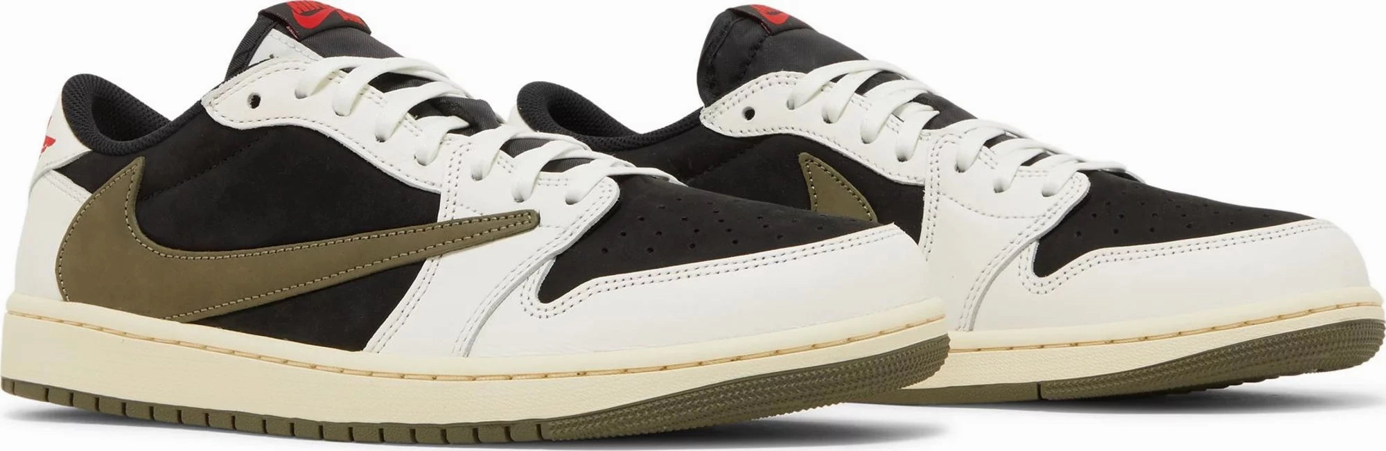 Nike Jordan 1 Low x Travis Scott Olive W Heel lock