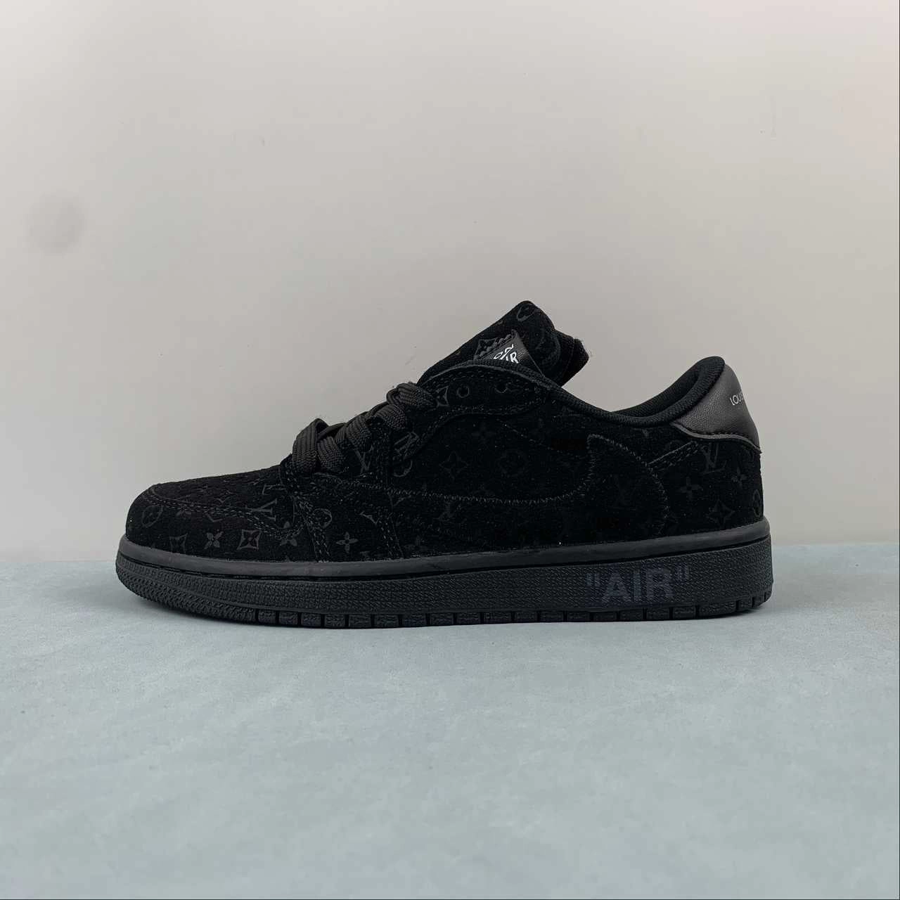 Compression Molded Off-White x Travis Scott x LV x Air Jordan 1 Low Black MS0232