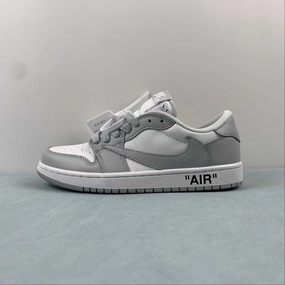 Travis Scott x Air Jordan 1 Low OG SP White Gray DM7866-198 Dynamic Lateral Support