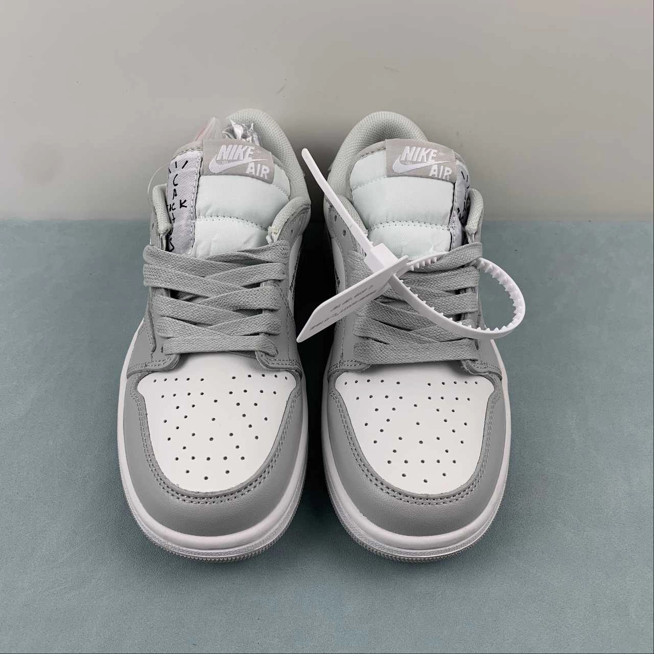 Travis Scott x Air Jordan 1 Low OG SP White Gray DM7866-198 Motion Grip