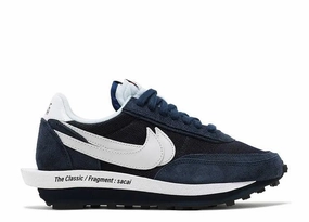 monochromatic running shoes latex insole shoes Nike LD Waffle Saca Fragment Blue