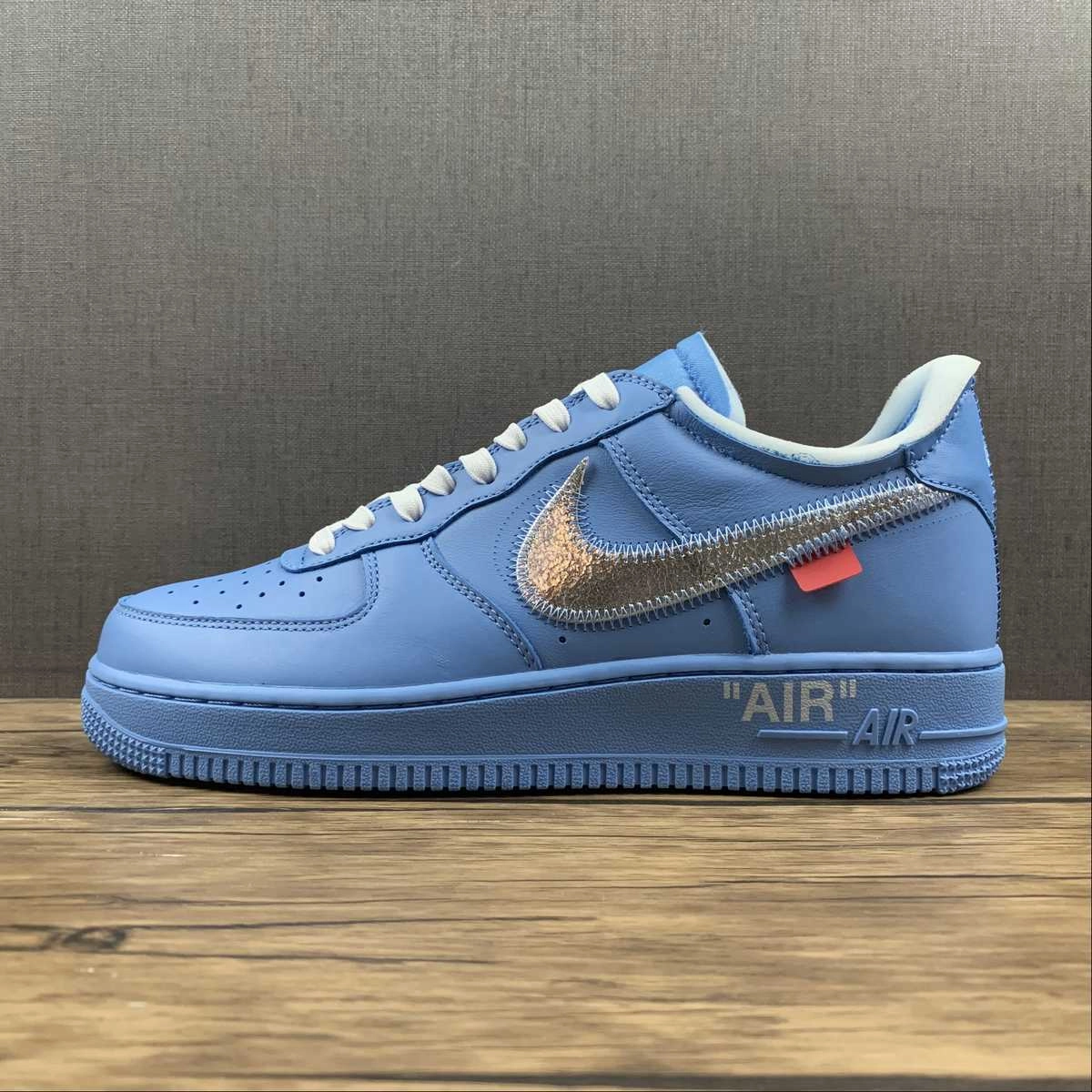 Neutral palette Flight Go Air Force 1 07 OW VIRGIL University Blue CI1173-400