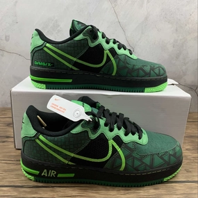Family Hike Calm Hike Air Force 1 REACT QS Black Green Strike-Pine Green CW3918-001