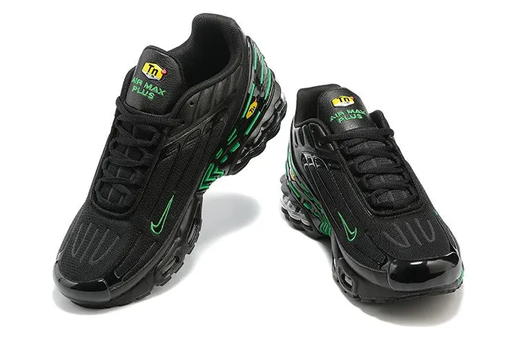 Air Max Plus 3 Black Green DM9097-002 Comfortable Upper Secure Motion