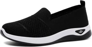 Orthopedic Shoes for Women Non-Slip Arch Support Slip on Shoes Go Walking Slip on Diabetic Foam Shoe Breathable Soft Comfort Wear Arch Support Sneakers Athletic Walking Sneaker