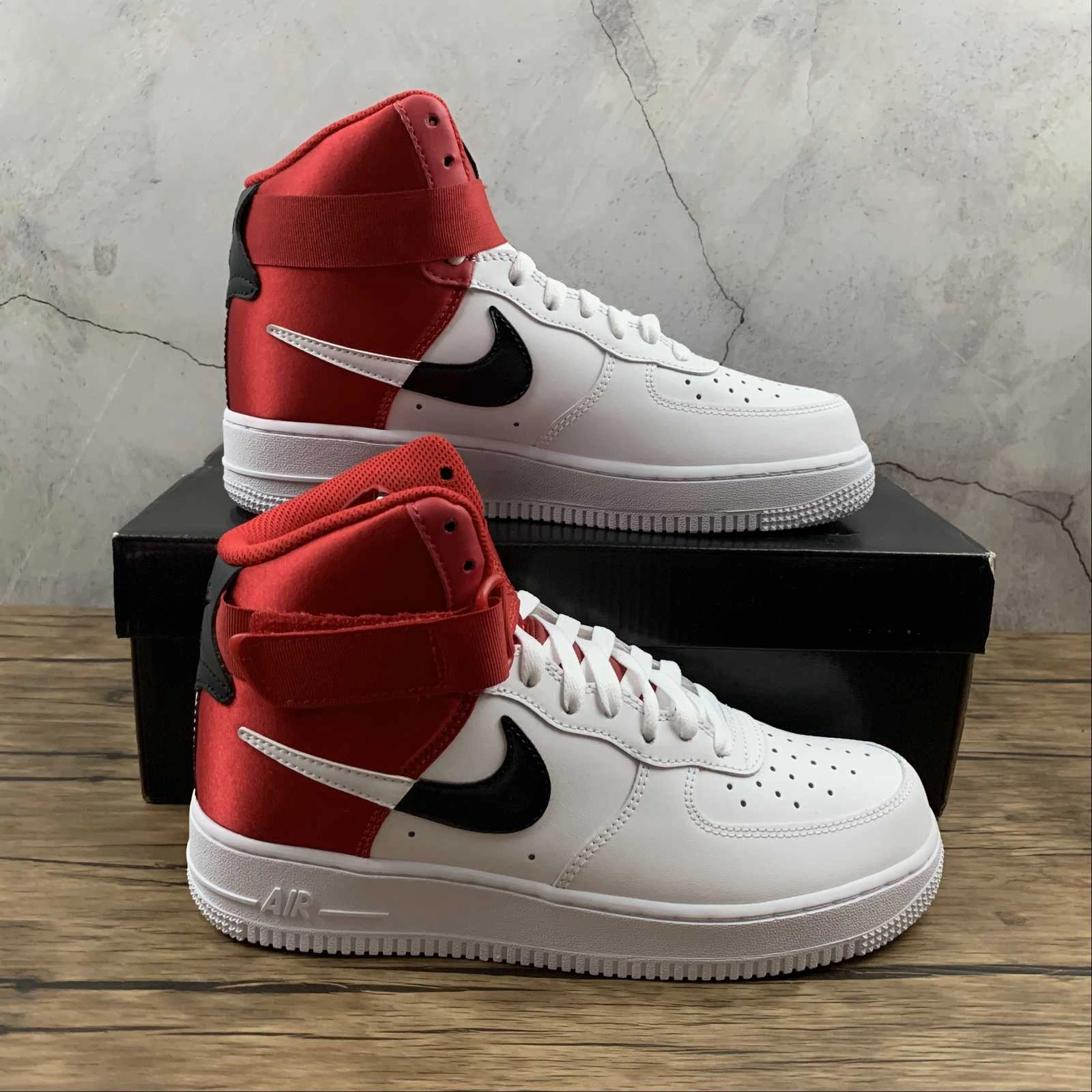 Air Force 1 High 07 LV8 NBA Red Black White Wear   Resistant