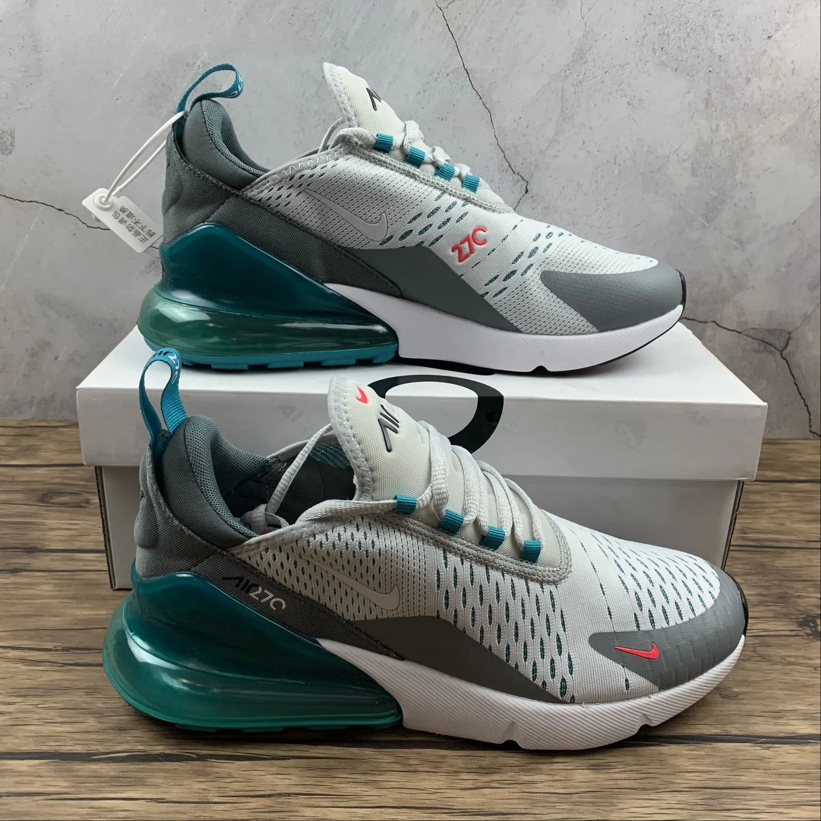 shock-absorbing shoes confident - running Air Max 270 White Lake Blue AH8050-021