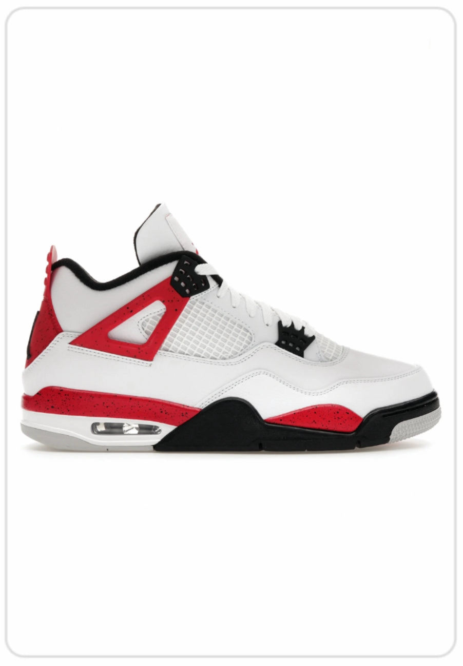 Tailored durability Cross Motion Air Jordan 4 Red Cement