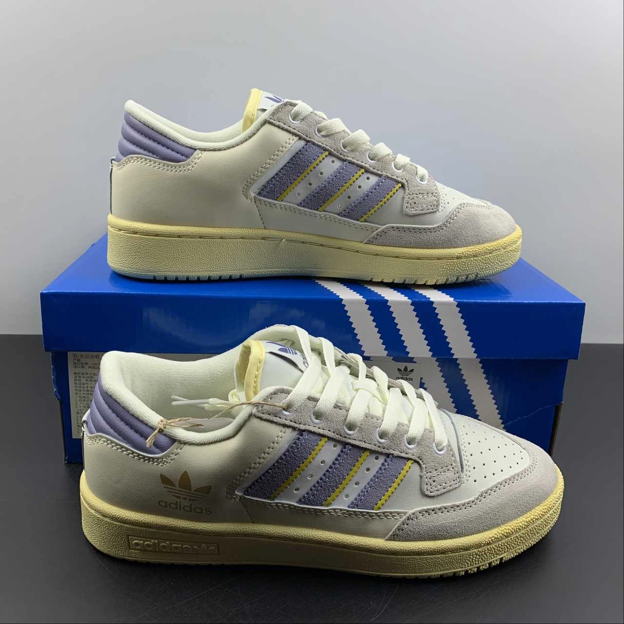 Shock Absorber Adidas Centennial 85 Low Cream White Light Purple Gold ID1812