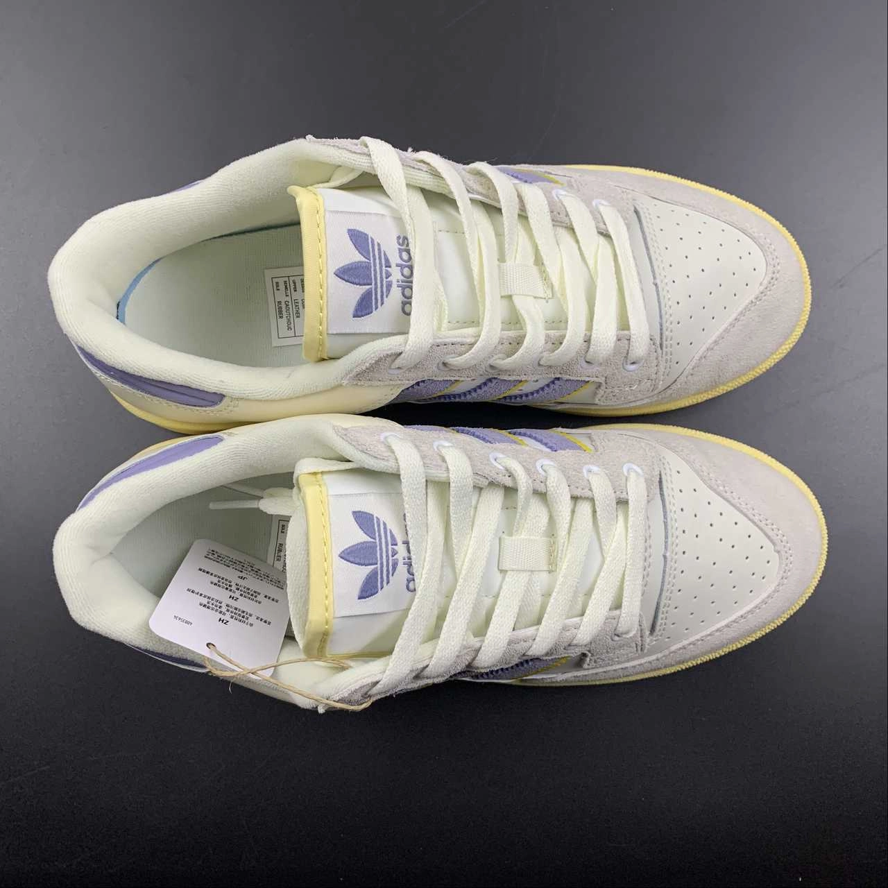 Power Walk Adidas Centennial 85 Low Cream White Light Purple Gold ID1812