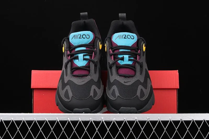Air Max 200 Black Anthracite-Bordeaux AQ2568-001 mesh ventilation relay race running option