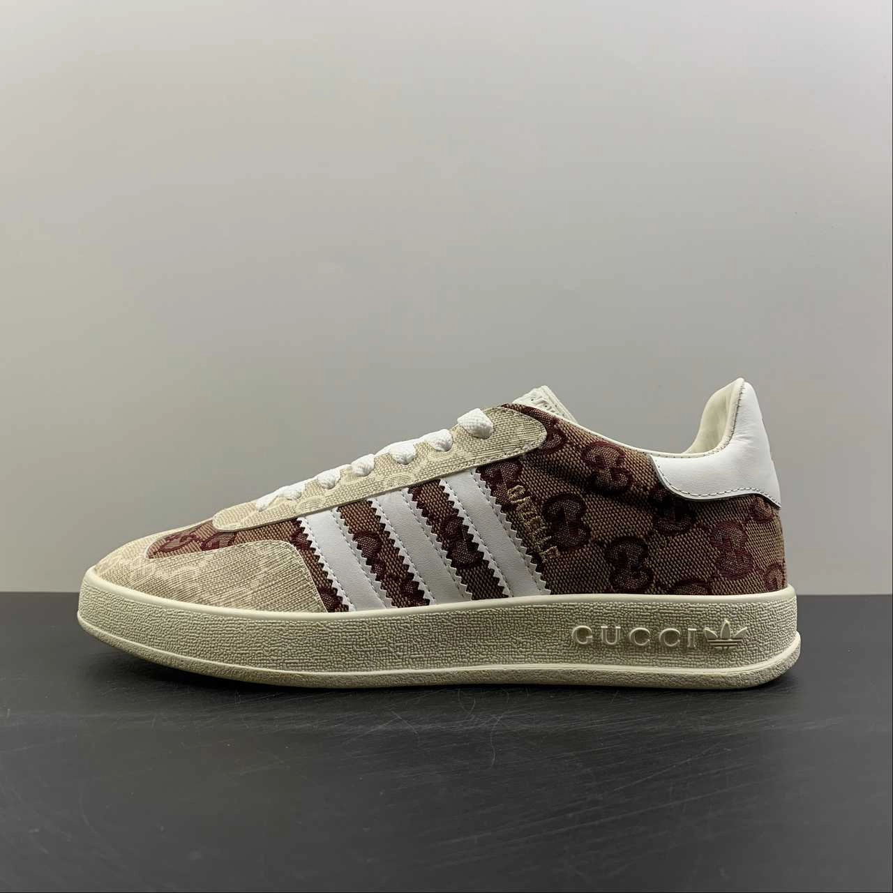 Adidas x Gucci Gazelle Beige Brown White Efficient Support Activity tracking
