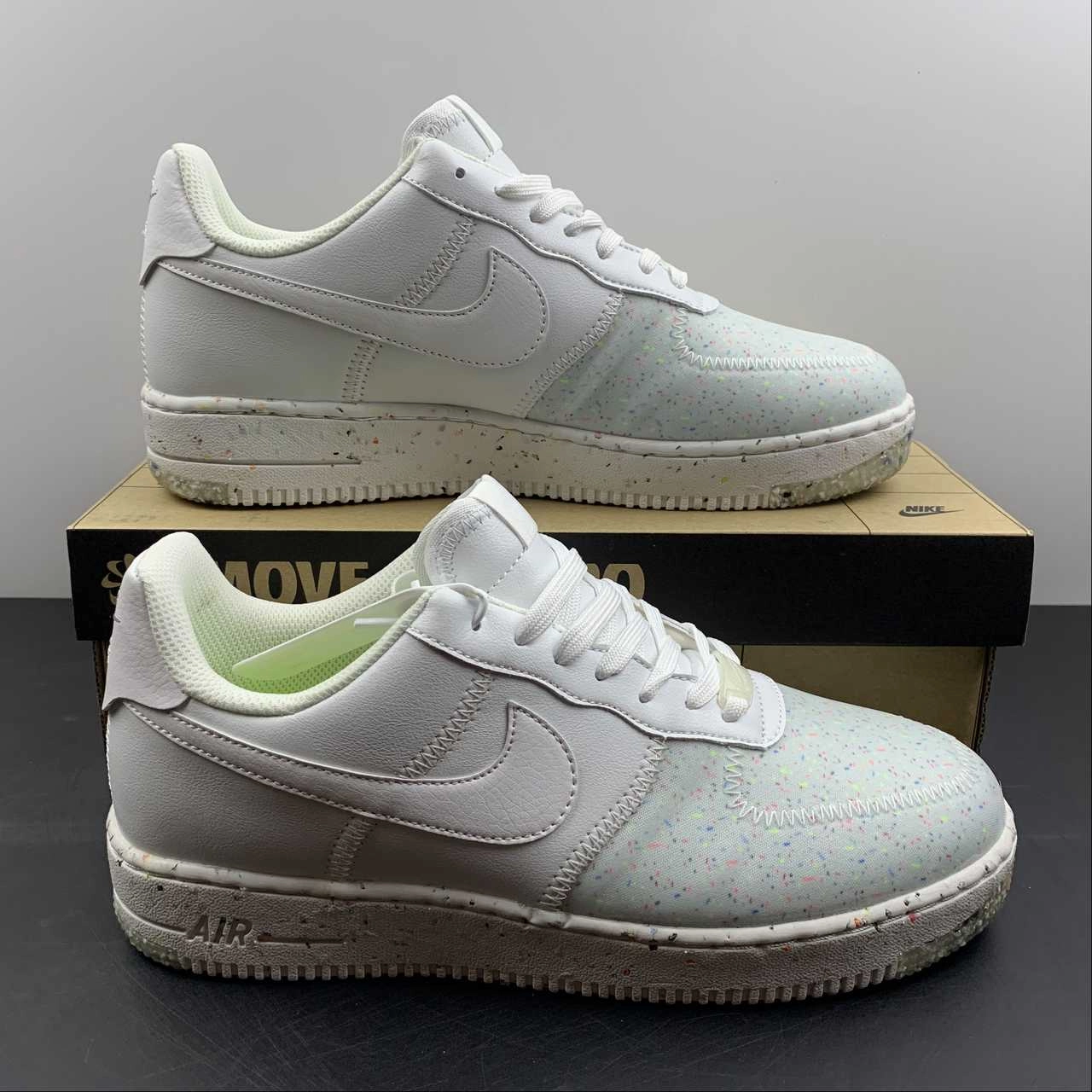 Air Force 1 Low Crater Summit White CT1986-100 Smart Form Buckle Closure