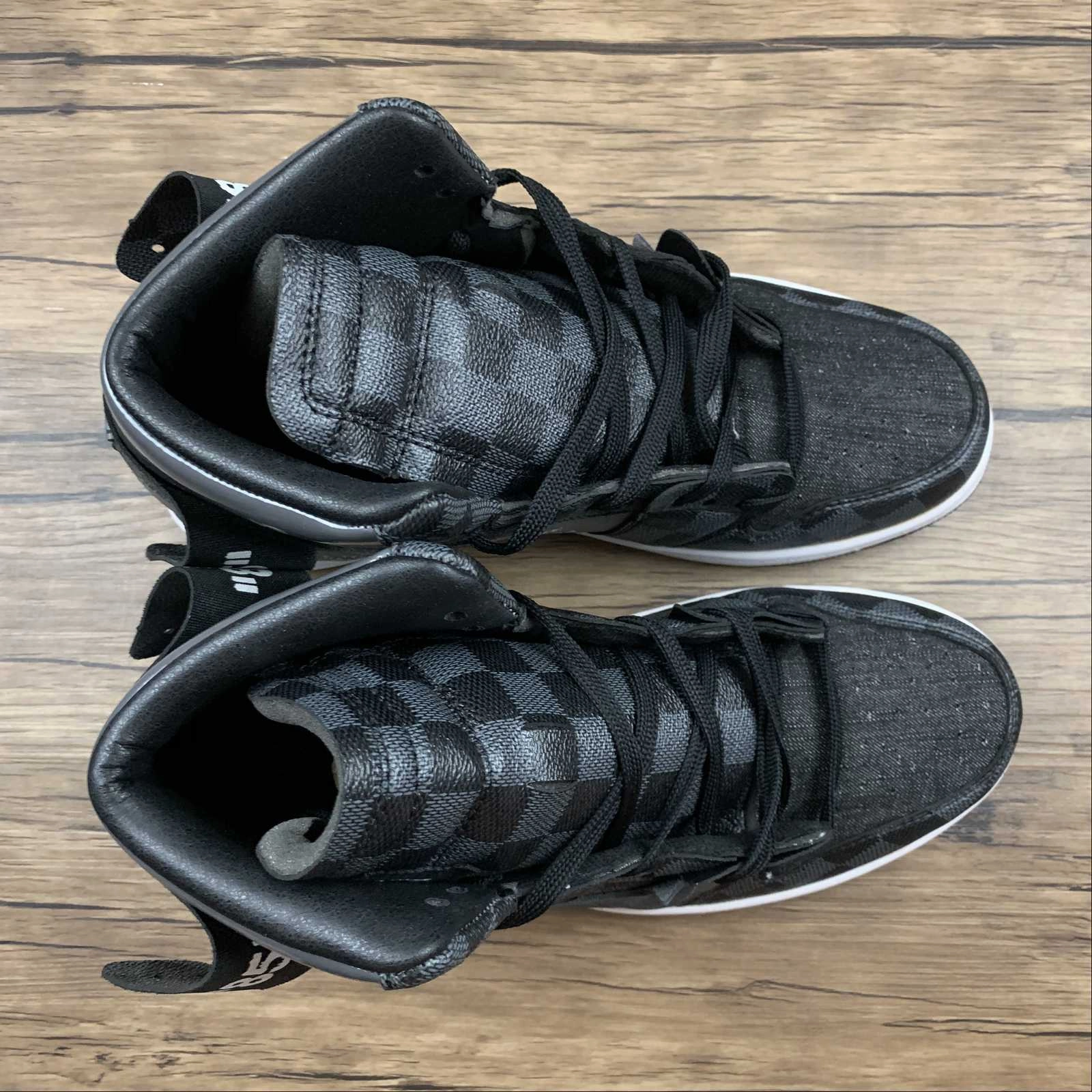 Air Jordan 1 High OG SE NRG OW Louis Vuitton Black Steel Grey Grid Ready Motion Outdoor Motion