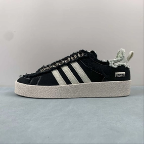Adidas Campus 80s Song for the Mute Core Black Cream White Linen Green ID4791 Anti Slip Sole