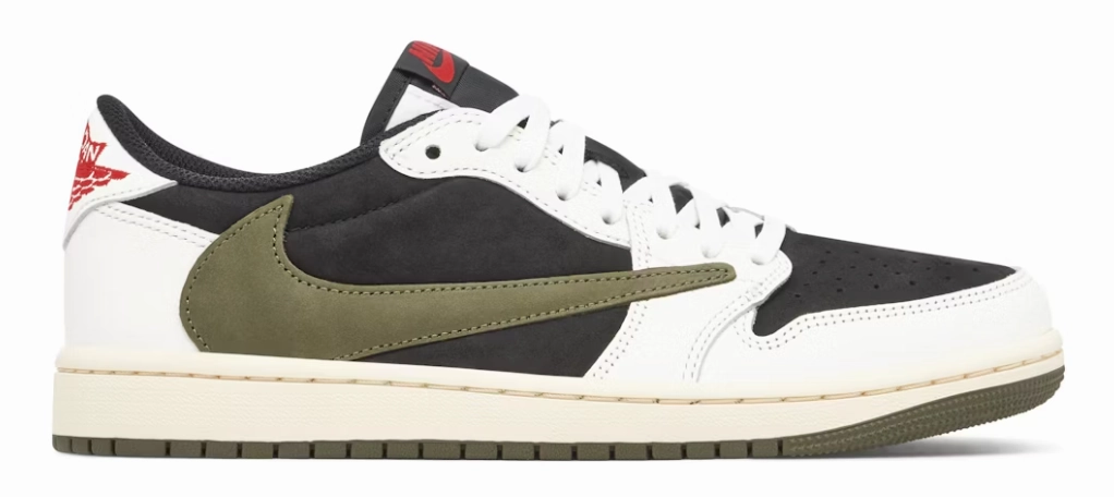 Flexible Cushioning JORDAN 1 LOW X TRAVIS SCOTT OLIVE