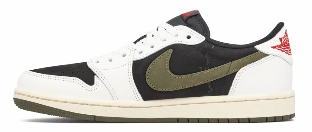 Easy Slip-On JORDAN 1 LOW X TRAVIS SCOTT OLIVE