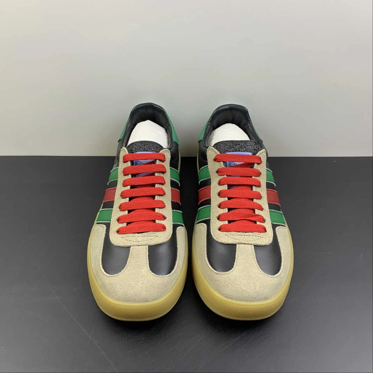 Adidas x Gucci Gazelle Black Green Red Leather unisex footwear hypoallergenic running wear