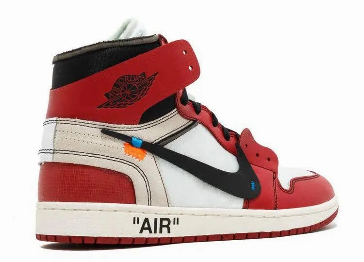 Foot Shape Casual Ease Air Jordan 1 High Chicago Off-White