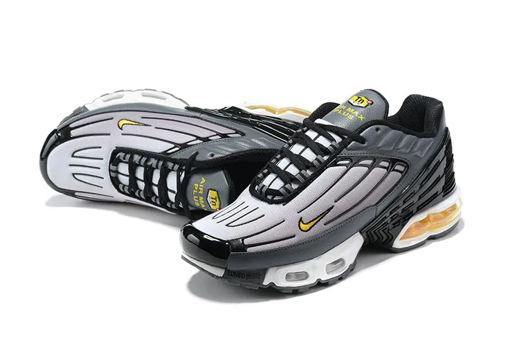 Air Max Plus 3 Carbon Grey Black Yellow DH3984-902 running for exploration