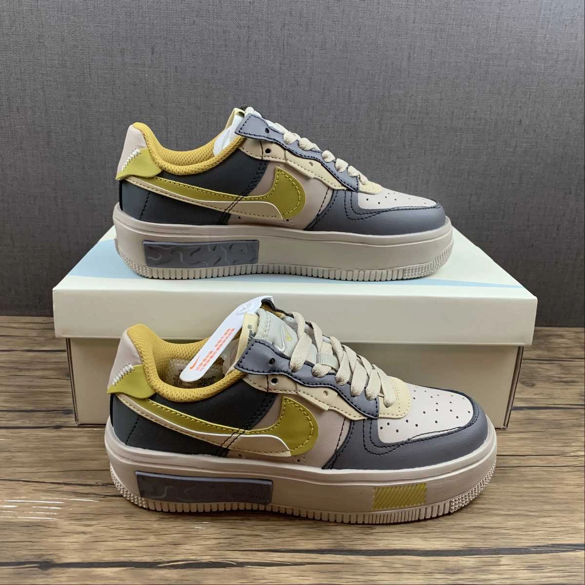 Air Force 1 FONTANKA Dark Grey Yellow CW6688-602 Snow Hike