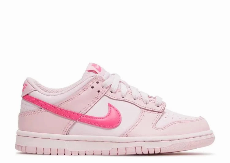 Sporty Style Nike Dunk Low Triple Pink (GS)