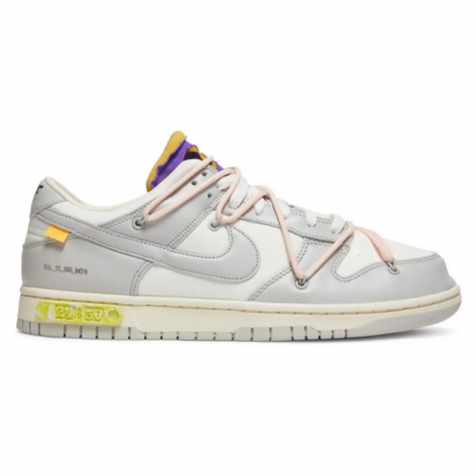 Hyper Bounce Midsole Comfort collar Nike Dunk Low OFF-WHITE Lot 24 DM1602 119