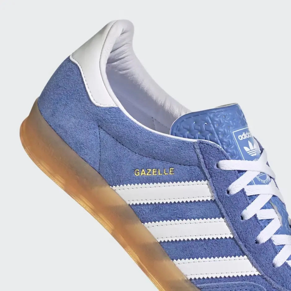 Adidas Gazelle Indoor Blue Fusion gum Karma Sneaks