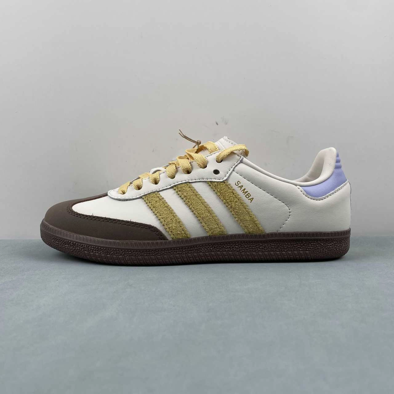No Lace Easy Run Adidas Samba OG Off White Oat Violet Tone IE0875