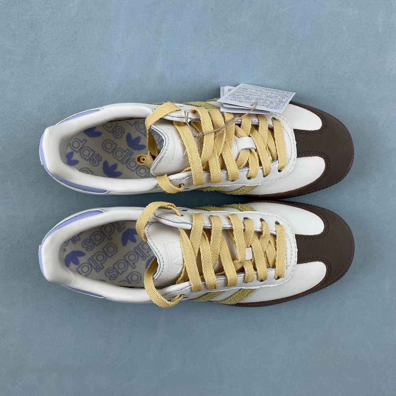 Adidas Samba OG Off White Oat Violet Tone IE0875 Flat Sole Breathable Layer