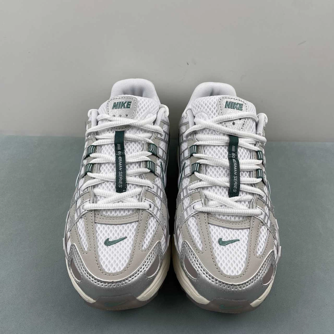 Workout Essentials Pace Training Nike P-6000 Premium Light Bone Bicoastal Green Metallic Silver HF4308-072