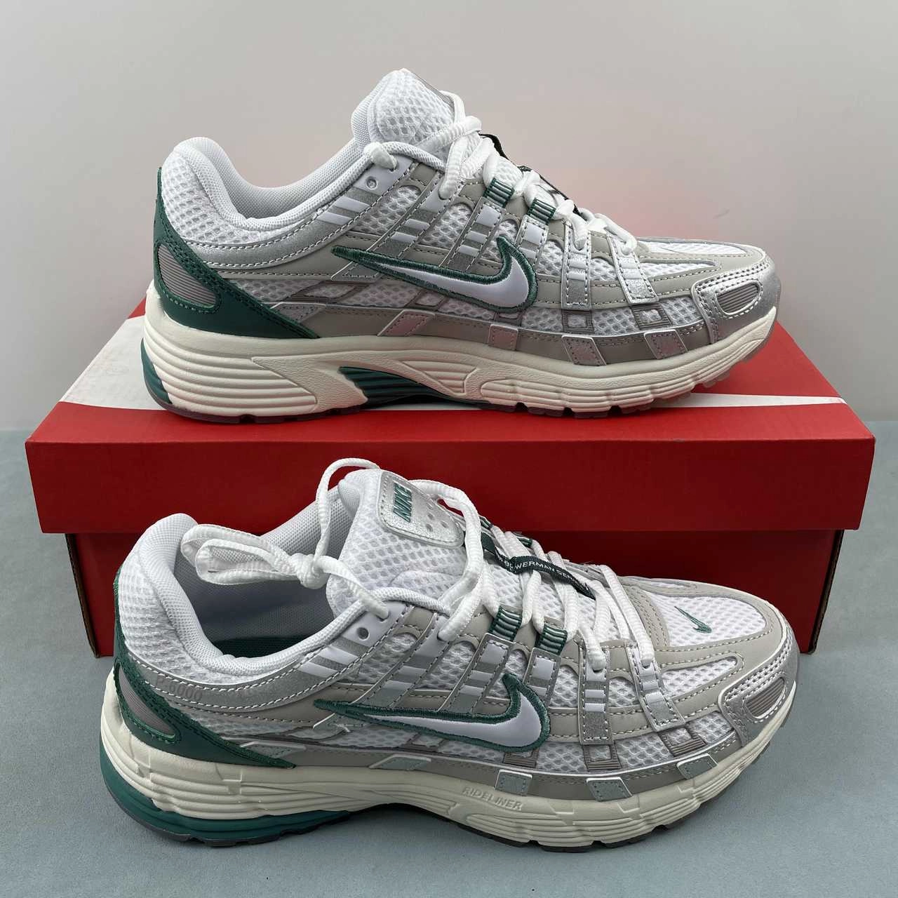 Lateral Control Energy Control Nike P-6000 Premium Light Bone Bicoastal Green Metallic Silver HF4308-072