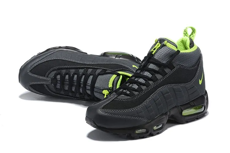 Air Max 95 Sneakerboot Black and Phosphorite Yellow 806809-003 easy - clean shoes