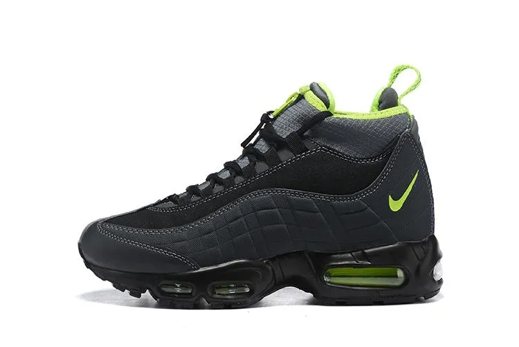 Sweat - wicking high - traction shoes Air Max 95 Sneakerboot Black and Phosphorite Yellow 806809-003