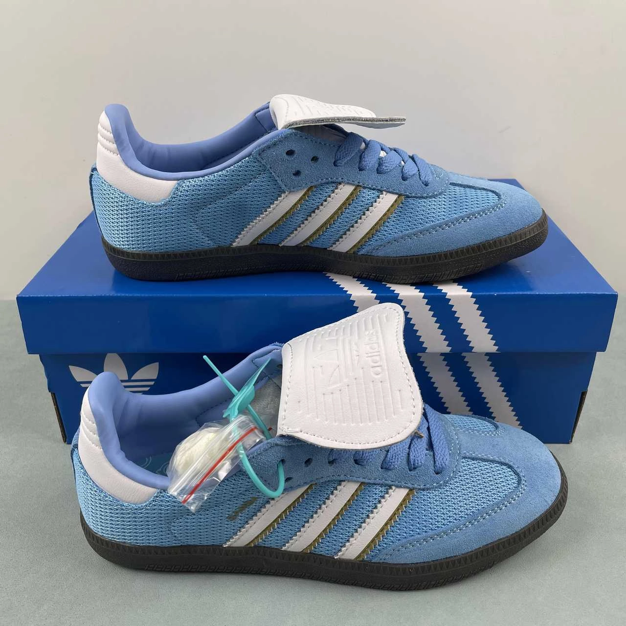Adidas Samba LT Semi Blue Burst Cloud White Gum IE9170 Refined Edge Ridge Jog