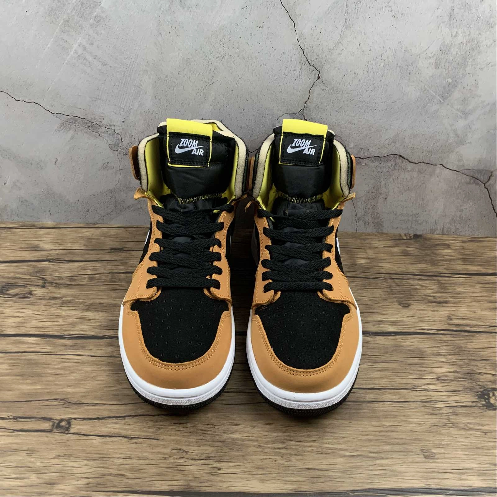 Air Jordan 1 High Zoom Comfort Rookie of the Year Monarch Opti Yellow CT0978-002 High Traction Tread
