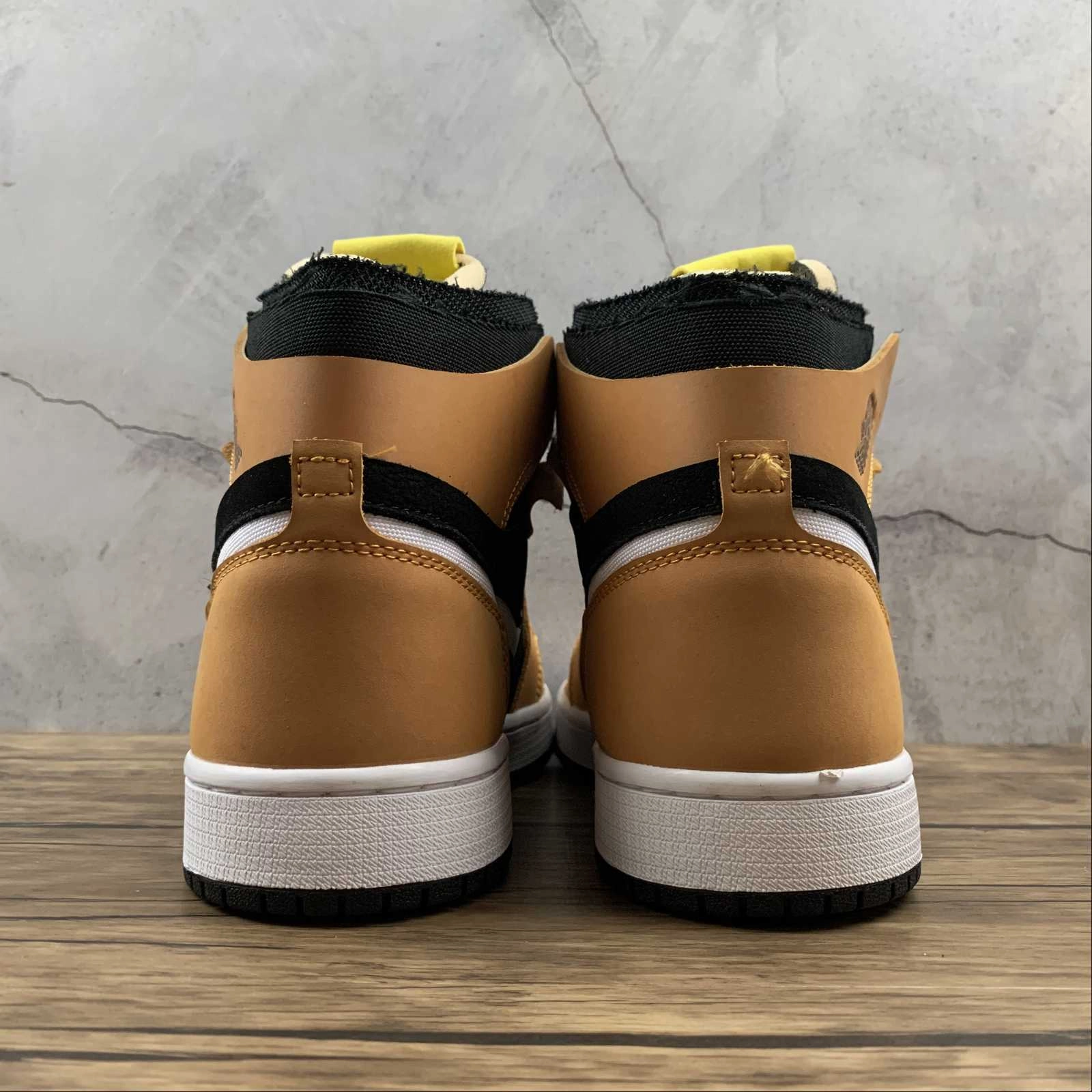 Air Jordan 1 High Zoom Comfort Rookie of the Year Monarch Opti Yellow CT0978-002 Rubber Traction Comfort Upper