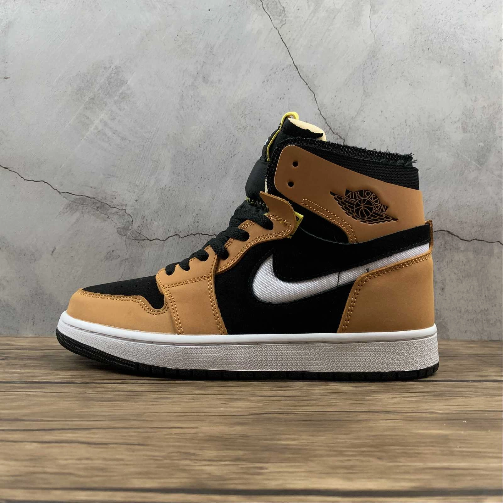 Air Jordan 1 High Zoom Comfort Rookie of the Year Monarch Opti Yellow CT0978-002 Abrasion Resistant Toe Guard