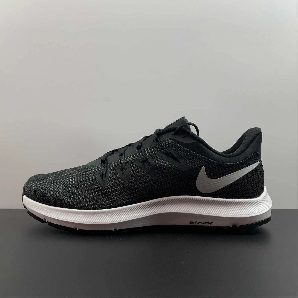Foot Friendly Compact Design Nike Quest Black Metallic Silver AA7403-001