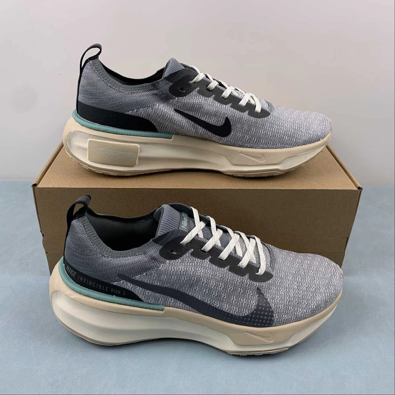 ZoomX Invincible Run FK 3 Cool Gray Iron Gray Black FN7503-065 Reinforcement zones provide extra strength where needed Full Range